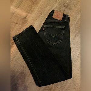 Levi’s 501 Original Fit Jeans – Men’s 33x34, Black, Button Fly, Straight Leg